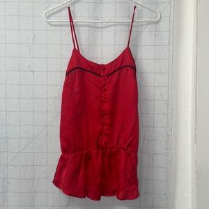 Red with navy dots tank.